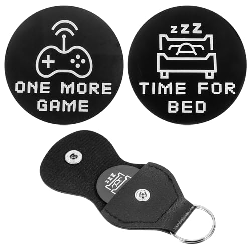 Mabor Decision Coin One More Game/Time for Bed Pocket Hug Coin with PU Leather Case Novelty Double Sided Coin Stainless Steel Decision Maker Coin for Gamers Teens Boys Girls Mabor Decision Coin One More Game/Time for Bed Pocket Hug Coin with PU Leather Case Novelty Double Sided Coin Stainless Steel Decision Maker Coin for Gamers Teens Boys Girls von Mabor