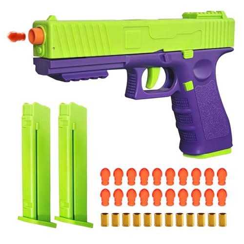 Kinder Spielzeugpistole, Automatische Spielzeugpistole mit Patronenhülsen, Mechanische Spielzeugpistole für Jungen und Mädchen von Machizut