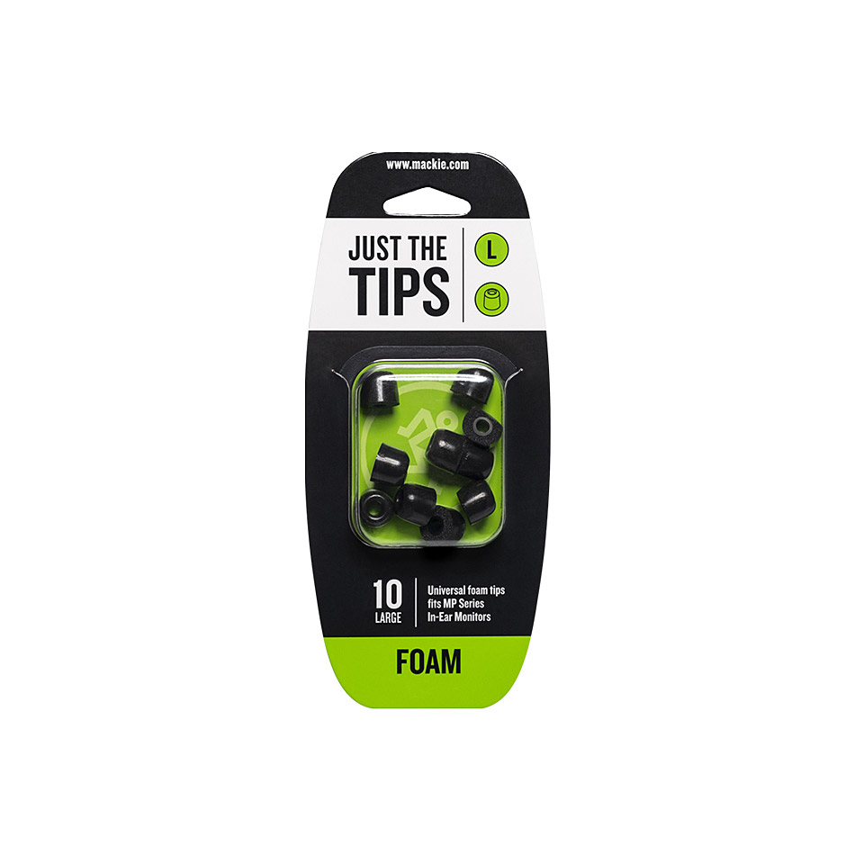 Mackie MP & CR Buds Tips Kit Foam L Ohrpassstück Mackie MP & CR Buds Tips Kit Foam L Ohrpassstück von Mackie