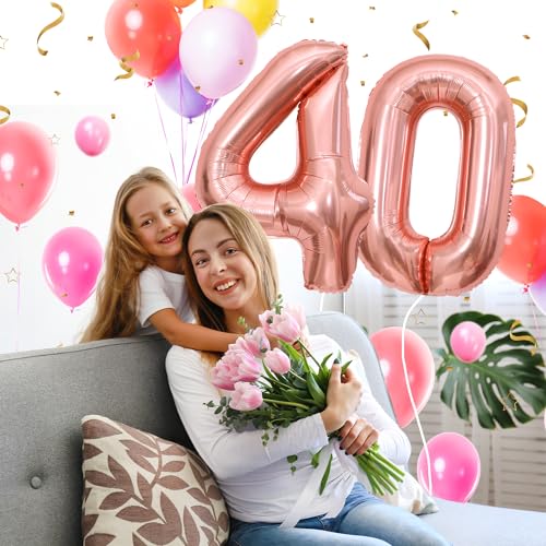 40 Geburtstag Deko zahlen luftballon 40 jahre | Folienballon Roségold - für 40. Geburtstagsdeko Männer Frauen Ballon Zahl Deko zum Geburtstag fliegt mit Helium 40.Geburtstagsparty 40"-101cm 40 Geburtstag Deko zahlen luftballon 40 jahre | Folienballon Roségold - für 40. Geburtstagsdeko Männer Frauen Ballon Zahl Deko zum Geburtstag fliegt mit Helium 40.Geburtstagsparty 40"-101cm von Maclunar