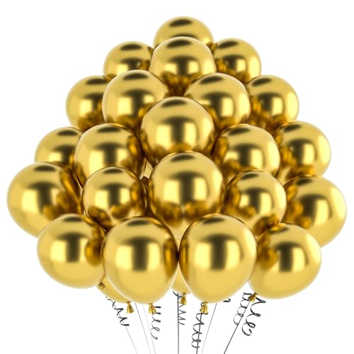 Luftballons Gold Metallic,50 Stück 12 Zoll Matt Metallic Golden Ballon,Chrom Golden Metallic für Geburtstagsdeko Hochzeit Taufe Deko Partydeko Luftballoons 50pcs Luftballons Gold Metallic,50 Stück 12 Zoll Matt Metallic Golden Ballon,Chrom Golden Metallic für Geburtstagsdeko Hochzeit Taufe Deko Partydeko Luftballoons 50pcs von Maclunar