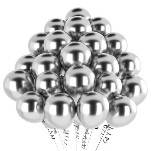 Luftballons Silber Metallic,100 Stück 12 Zoll Matt Metallic Silber Ballon,Chrom Grün Silber Metallic für Geburtstagsdeko Hochzeit Taufe Deko Partydeko Luftballoons 100pcs Luftballons Silber Metallic,100 Stück 12 Zoll Matt Metallic Silber Ballon,Chrom Grün Silber Metallic für Geburtstagsdeko Hochzeit Taufe Deko Partydeko Luftballoons 100pcs von Maclunar