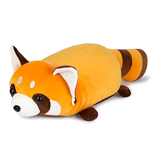 Macocheezee Niedliches rotes Panda-Plüschtier, Plüschtier, Hund, 62 cm große Kunstpelzkissen, Überwurf, Plüschtier, Waschbär-Kissen, Puppe, weiches, braunes Kuschelkissen Macocheezee Niedliches rotes Panda-Plüschtier, Plüschtier, Hund, 62 cm große Kunstpelzkissen, Überwurf, Plüschtier, Waschbär-Kissen, Puppe, weiches, braunes Kuschelkissen von Macocheezee