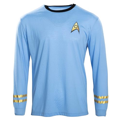 Star Trek Langarm Halloween Kostüm T-Shirt Spock Captain Kirk Engineering Cosplay von Mad Engine