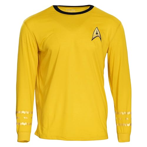 Star Trek Langarm Halloween Kostüm T-Shirt Spock Captain Kirk Engineering Cosplay von Mad Engine