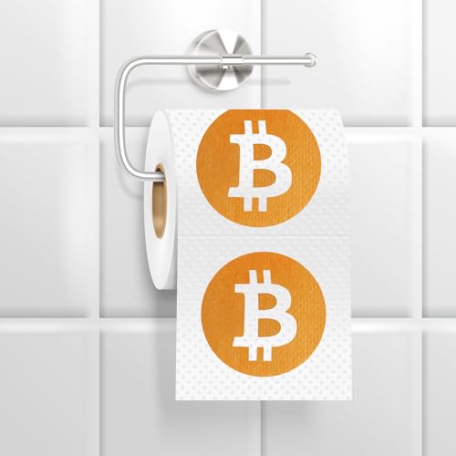 Lustiges Bitcoin Toilettenpapier - Witzig bedrucktes Klopapier - Mad Monkey von Mad Monkey