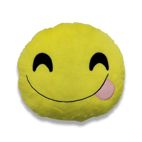 Mad Monkey Lachender Smiley Kissen – Emoji Kissen mit Wärmefunktion von Mad Monkey