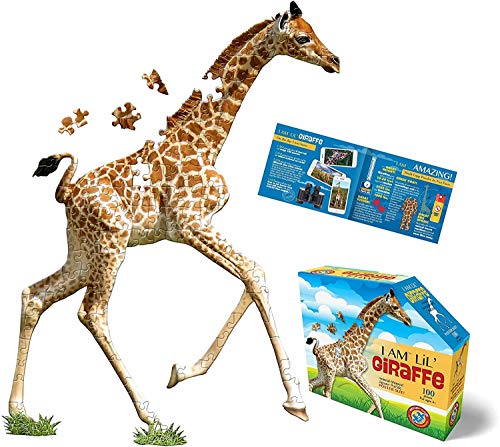 Madd Capp 884002 Shape Puzzle Junior Giraffe, Konturpuzzle 100 Teile, für Kinder und Erwachsene, Mehrfarbig von Madd Capp