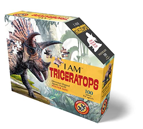 Madd Capp 884015 Shape Puzzle Junior, Konturpuzzle Triceratops, 100 Teile, für Kinder und Erwachsene von Madd Capp