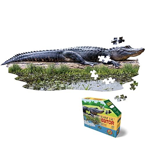 Madd Capp Games I AM LiL Gator Puzzle in Tierform, 100 Teile von Madd Capp