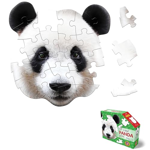 Madd Capp: I Am Panda Puzzle, 24-teiliges Puzzle für Kinder, Tierkopfform, Größe 43,2 x 43,2 cm, übergroße Teile, Poster-Referenz, pädagogisches Spaßfaktenheft Madd Capp: I Am Panda Puzzle, 24-teiliges Puzzle für Kinder, Tierkopfform, Größe 43,2 x 43,2 cm, übergroße Teile, Poster-Referenz, pädagogisches Spaßfaktenheft von Madd Capp
