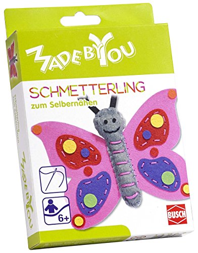 MADE BY YOU 13038" Pink Schmetterling zum Selbernähen Kinder-Bastelset von Busch