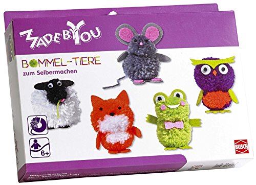MADE BY YOU 13071 "Bommel-Tiere zum Selbermachen Kinder-Bastelset von Busch