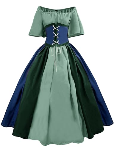 Maeau Damen Mittelalter Kleider Farbblock Lolita Festlicheskleid Renaissance Partykleid Victoria a Linie Corsagenkleid 3XL Maeau Damen Mittelalter Kleider Farbblock Lolita Festlicheskleid Renaissance Partykleid Victoria a Linie Corsagenkleid 3XL von Maeau