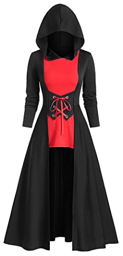 Maeau Gothic Kleider Damen Mittelalter Umhang Maxikleid Renaissance Kapuzenkleid Kordelzug Punk Kleider Retro Kapuzen Robe Karneval Fasching Cape XL Maeau Gothic Kleider Damen Mittelalter Umhang Maxikleid Renaissance Kapuzenkleid Kordelzug Punk Kleider Retro Kapuzen Robe Karneval Fasching Cape XL von Maeau