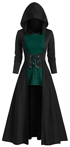 Maeau Kleidung Damen Renaissance Kleid Mittelalter Kapuzen Robe Maxikleid Gothic Midikleider Vintage Steampunk Umhang Gürtel Lang Cape mit Kapuze L Maeau Kleidung Damen Renaissance Kleid Mittelalter Kapuzen Robe Maxikleid Gothic Midikleider Vintage Steampunk Umhang Gürtel Lang Cape mit Kapuze L von Maeau