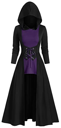 Maeau Kleidung Damen Renaissance Kleid Mittelalter Kapuzen Robe Maxikleid Gothic Midikleider Vintage Steampunk Umhang Gürtel Lang Cape mit Kapuze L Maeau Kleidung Damen Renaissance Kleid Mittelalter Kapuzen Robe Maxikleid Gothic Midikleider Vintage Steampunk Umhang Gürtel Lang Cape mit Kapuze L von Maeau