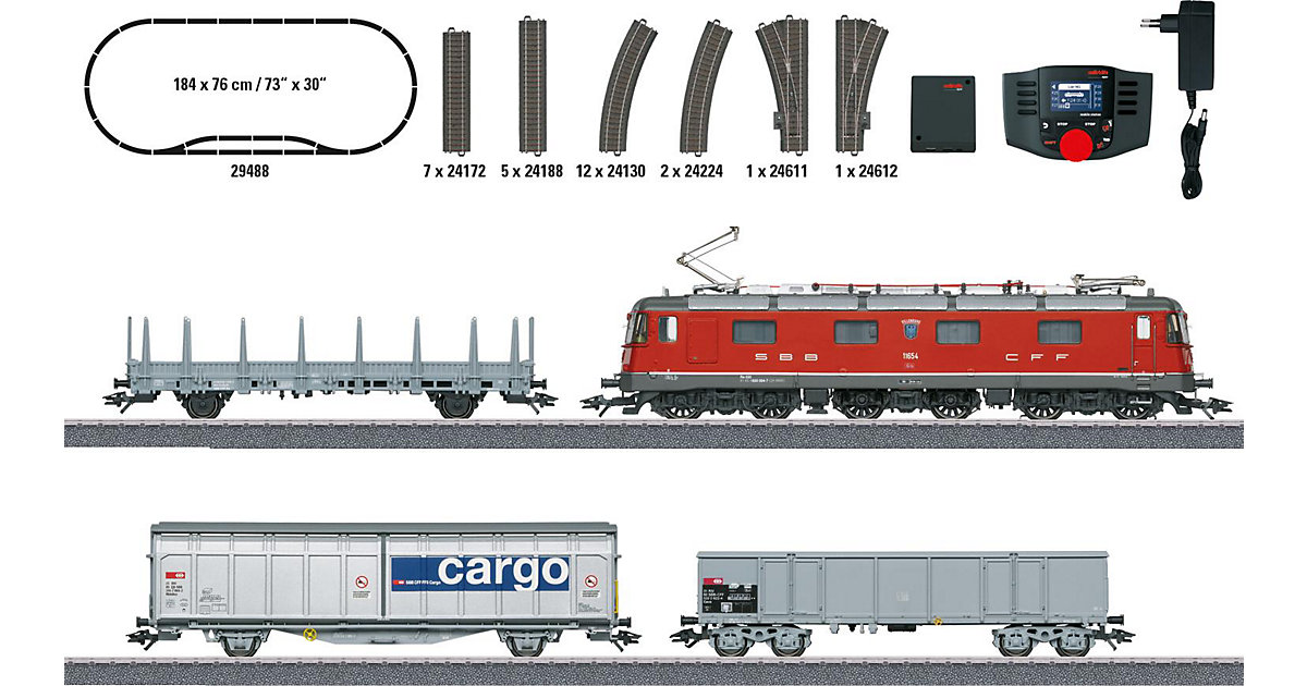 029488 Digital-Startpackung Schweizer Güterzug mit Re 620 029488 Digital-Startpackung Schweizer Güterzug mit Re 620 von Märklin