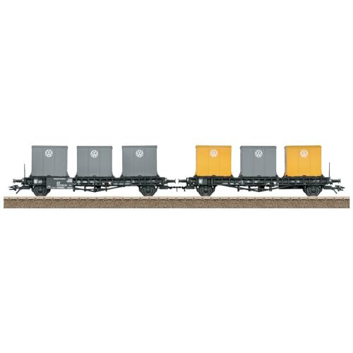 TRIX H0 24161 H0 Behälter-Transportwagen-Paar Laabs der DB von Märklin