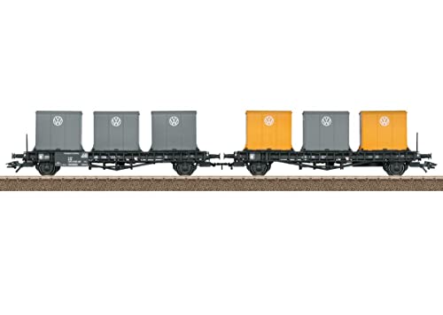 TRIX H0 24161 H0 Behälter-Transportwagen-Paar Laabs der DB von Märklin