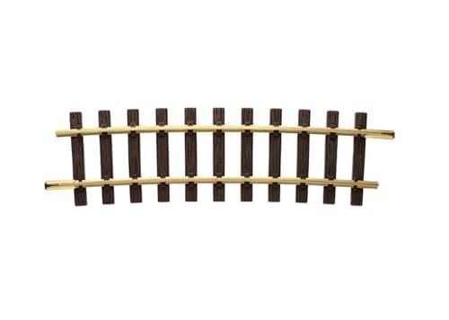 LGB – gebogenes Gleis R5 – 7,5° - L18020, gebogenes Gleiselement, Gleiserweiterung für Gartenbahn, Gleismaterial, Zubehör, Spur G, Maßstab 1:22,5 von Märklin