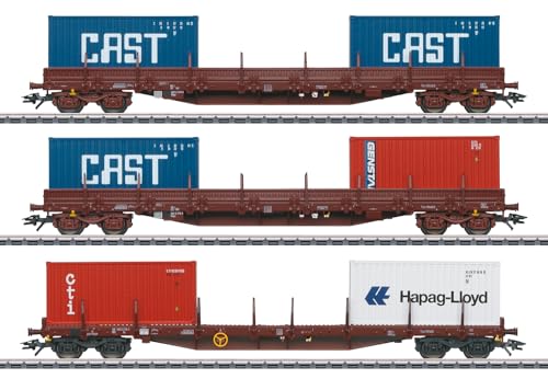 Märklin 47119 H0 3er-Set Containerwagen der SNCB, divers von Märklin