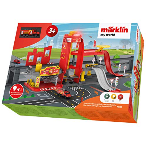 Maerklin World 72219 H0 Feuerwehr Station mit Licht- und Soundfunktion von Märklin