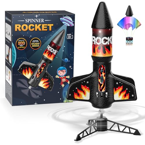 Mafbeanl Raketenwerfer für Kinder, selbststartendes motorisiertes Luftraketenspielzeug, Outdoor-Spielzeug für Alter 8–12 Jahre, Modellraketen mit Fallschirm, sicheres Land, starten bis zu 60 m Mafbeanl Raketenwerfer für Kinder, selbststartendes motorisiertes Luftraketenspielzeug, Outdoor-Spielzeug für Alter 8–12 Jahre, Modellraketen mit Fallschirm, sicheres Land, starten bis zu 60 m von Mafbeanl