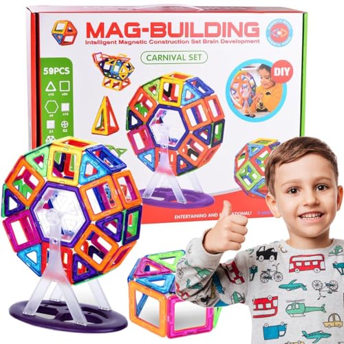MagBuilding Carnival Set - 59 teilig – magnetische Bausteine von Mag-Building