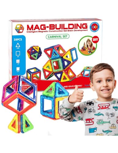 MagBuilding Magnetische Bausteine-Set, 28-teilig - Bildungsspielzeug für Kinder ab 36 Monate zur Förderung von Feinmotorik und Vorstellungskraft MagBuilding Magnetische Bausteine-Set, 28-teilig - Bildungsspielzeug für Kinder ab 36 Monate zur Förderung von Feinmotorik und Vorstellungskraft von Mag-Building