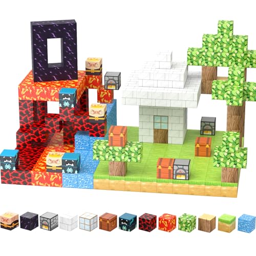 MagNexus 100pcs Blocs Magnetische Bausteine groß - Bauen Sie eine magnetische Welt Set, STEM Montessori Toddler Sensory Spielzeug für Jungen und Mädchen 3+ Jahre Spielbausteine MagNexus 100pcs Blocs Magnetische Bausteine groß - Bauen Sie eine magnetische Welt Set, STEM Montessori Toddler Sensory Spielzeug für Jungen und Mädchen 3+ Jahre Spielbausteine von MagNexus