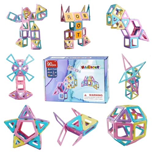 Magblock Magnetische Bausteine, Magnete Konstruktion Spielzeug für 3-8 Kinder, Pädagogische STEM Lernspielzeug Geschenk für Kleinkinder Jungen Mädchen (90 Stück) Magblock Magnetische Bausteine, Magnete Konstruktion Spielzeug für 3-8 Kinder, Pädagogische STEM Lernspielzeug Geschenk für Kleinkinder Jungen Mädchen (90 Stück) von Magblock