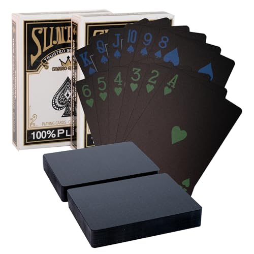 MageJoy 2 Deck Playing Cards - Spielkarten 54 Blatt, Spielkarten Poker Plastik, Poker Kartendeck Wasserfest MageJoy 2 Deck Playing Cards - Spielkarten 54 Blatt, Spielkarten Poker Plastik, Poker Kartendeck Wasserfest von MageJoy