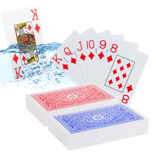 MageJoy 2 Deck Playing Cards - Spielkarten 54 Blatt, Spielkarten Poker Plastik, Poker Kartendeck Wasserfest MageJoy 2 Deck Playing Cards - Spielkarten 54 Blatt, Spielkarten Poker Plastik, Poker Kartendeck Wasserfest von MageJoy
