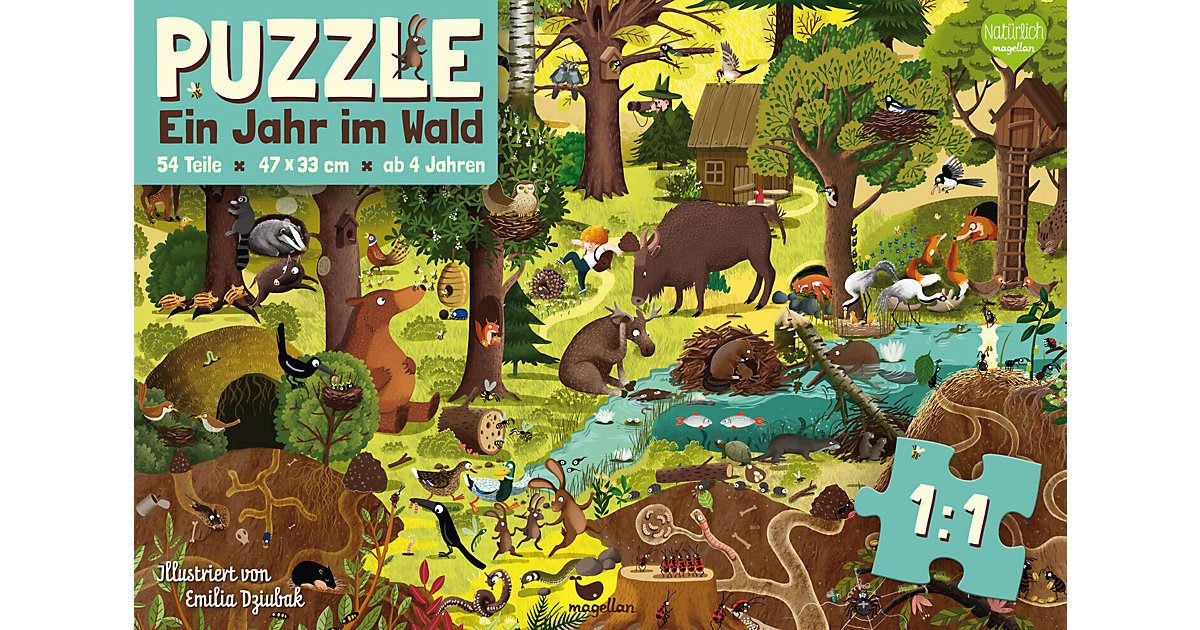 Buch - Ein Jahr im Wald - Puzzle von Magellan Verlag