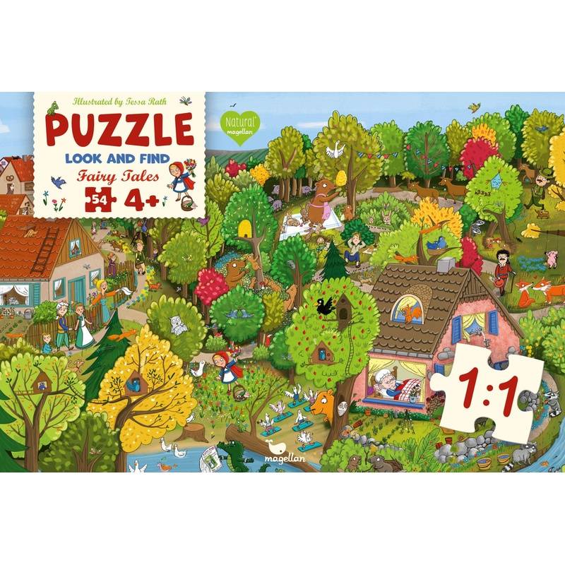 Puzzle LOOK AND FIND - FAIRY TALES - RED RIDING HOOD 12-teilig von Magellan Verlag