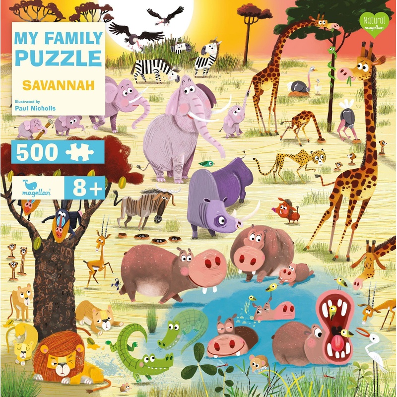 Puzzle MY FAMILY PUZZLE – SAVANNE 500-teilig von Magellan Verlag