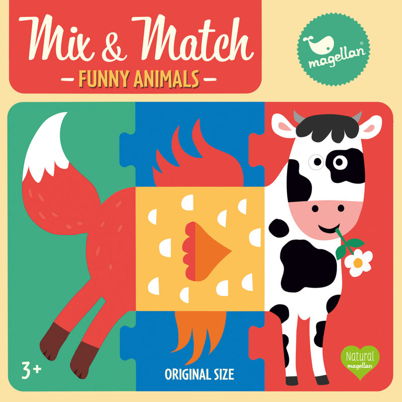 Puzzlespiel MIX & MATCH - FUNNY ANIMALS 24-teilig von Magellan Verlag