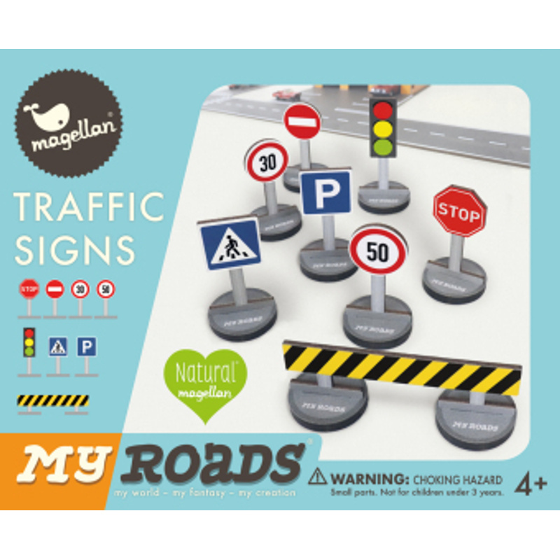 Straßenbau-Set MyRoads TRAFFIC SIGNS 17-teilig von Magellan Verlag