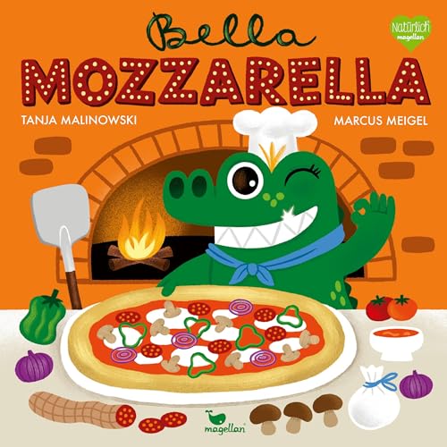 Magellan, Bella Mozzarella, Familienspiel, Spannender Pizza-Wettbewerb, Schnelles Spiel mit Würfeln, Perfekt für Familiennachmittage, Für 2–4 Spieler ab 5 Jahren von Magellan