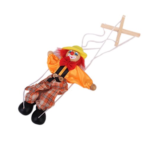 1pcs Hölzerne Marionette Clown Spielzeug Für Kinder von MagiDeal