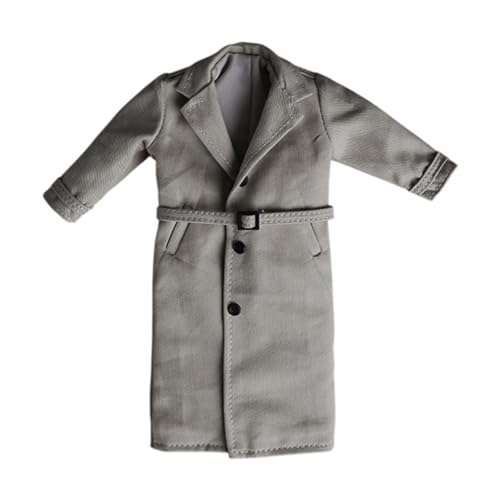 MagiDeal 1/12 Männliche Figur Langer Windbreaker Weiche Outfits Action Figur Outfit Zubehör Kleidung Model Miniatur Cosplay Grabenjacke, Grau MagiDeal 1/12 Männliche Figur Langer Windbreaker Weiche Outfits Action Figur Outfit Zubehör Kleidung Model Miniatur Cosplay Grabenjacke, Grau von MagiDeal