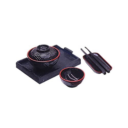 MagiDeal 1/12 Puppenhaus Miniatur Küchengeschirr, 1:12 Puppenhaus Geschirr Set, Mini Sushi Teller Saucenschalen Essstäbchen, 1:12 Mini Geschirr Set von MagiDeal
