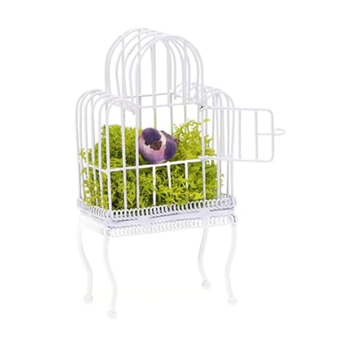 MagiDeal 1/12 Puppenhaus Rollenspiel Outdoor Märchengarten Metall Puppenhaus Dekoration Requisiten Mikro Landschaft Mini Vögel Haus, Weiß MagiDeal 1/12 Puppenhaus Rollenspiel Outdoor Märchengarten Metall Puppenhaus Dekoration Requisiten Mikro Landschaft Mini Vögel Haus, Weiß von MagiDeal