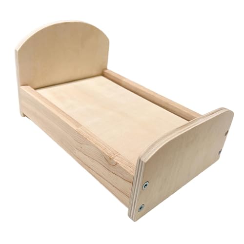 MagiDeal 1/12 Skala Dollhouse Bettdekoration Accessoire Simulation DIY BRÜFUNGEN Miniatur FÜNFEN EINZELBETTE FÜR DIORAMAME -Dekoration ACCS, Holz von MagiDeal