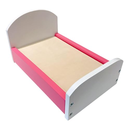 MagiDeal 1/12 Skala Dollhouse Bettdekoration Accessoire Simulation DIY BRÜFUNGEN Miniatur FÜNFEN EINZELBETTE FÜR DIORAMAME -Dekoration ACCS, Rosa von MagiDeal
