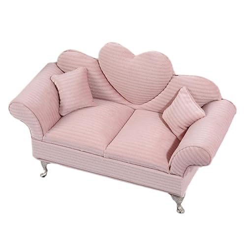 MagiDeal 1/6 Puppenhaus-Puppenmöbel-Spielzeug, Schlafzimmerdekoration für 12-Zoll-Puppenzubehör, Zwei-Personen-Sofa MagiDeal 1/6 Puppenhaus-Puppenmöbel-Spielzeug, Schlafzimmerdekoration für 12-Zoll-Puppenzubehör, Zwei-Personen-Sofa von MagiDeal
