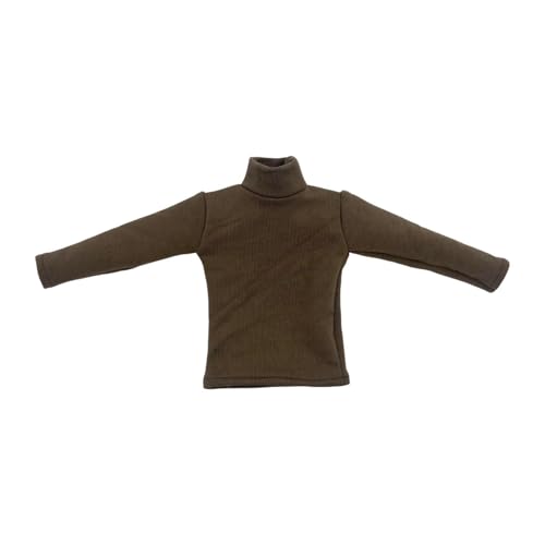 MagiDeal 1/6 Rollkragenpullover Outfit Kostüm realistische stilvolle Mode Sweater Basic Top für 12 -Zoll, Braun von MagiDeal