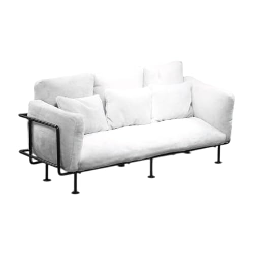 MagiDeal 1/6 Skala Wohnzimmer Sofa Doll Haus Accessoires Modell Fairy Garten Foto Requisiten Dollhouse Dekoration Mini Sofa Ornament, Weiß von MagiDeal