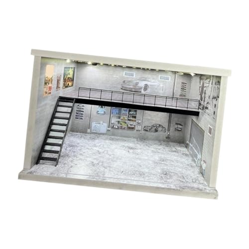 MagiDeal 1/64 1/36 1/32 Maßstab Fahrzeugmodell Vitrine Schutz Led Parkplatz mit Licht, für Sammlung Druckgussauto, Graue Linke Treppe MagiDeal 1/64 1/36 1/32 Maßstab Fahrzeugmodell Vitrine Schutz Led Parkplatz mit Licht, für Sammlung Druckgussauto, Graue Linke Treppe von MagiDeal